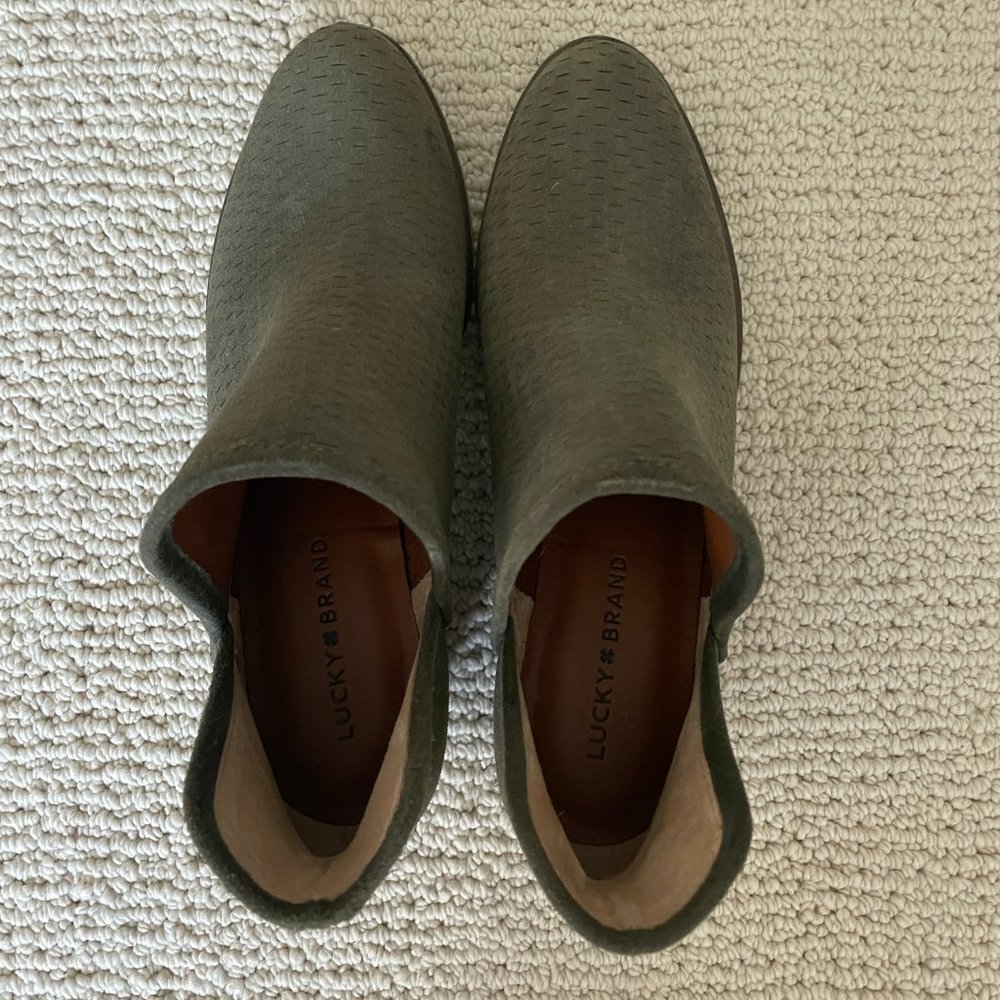 Dark Green Lucky Brand Booties